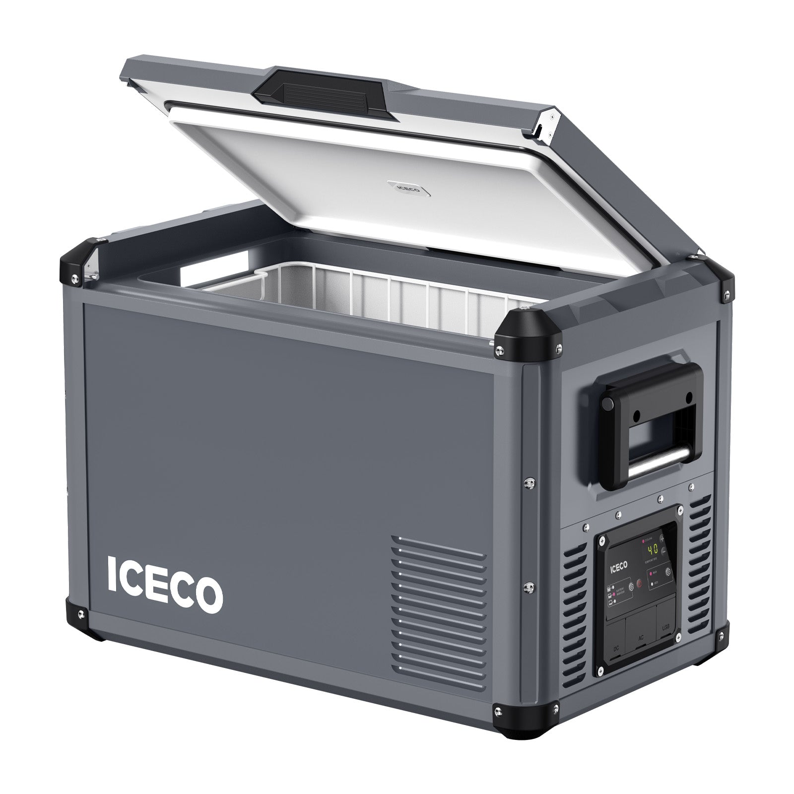 VL45ProS Gray Single Zone Portable Fridge Freezer | ICECO | 45 LT VL Pro Series ICECO- Overland Kitted