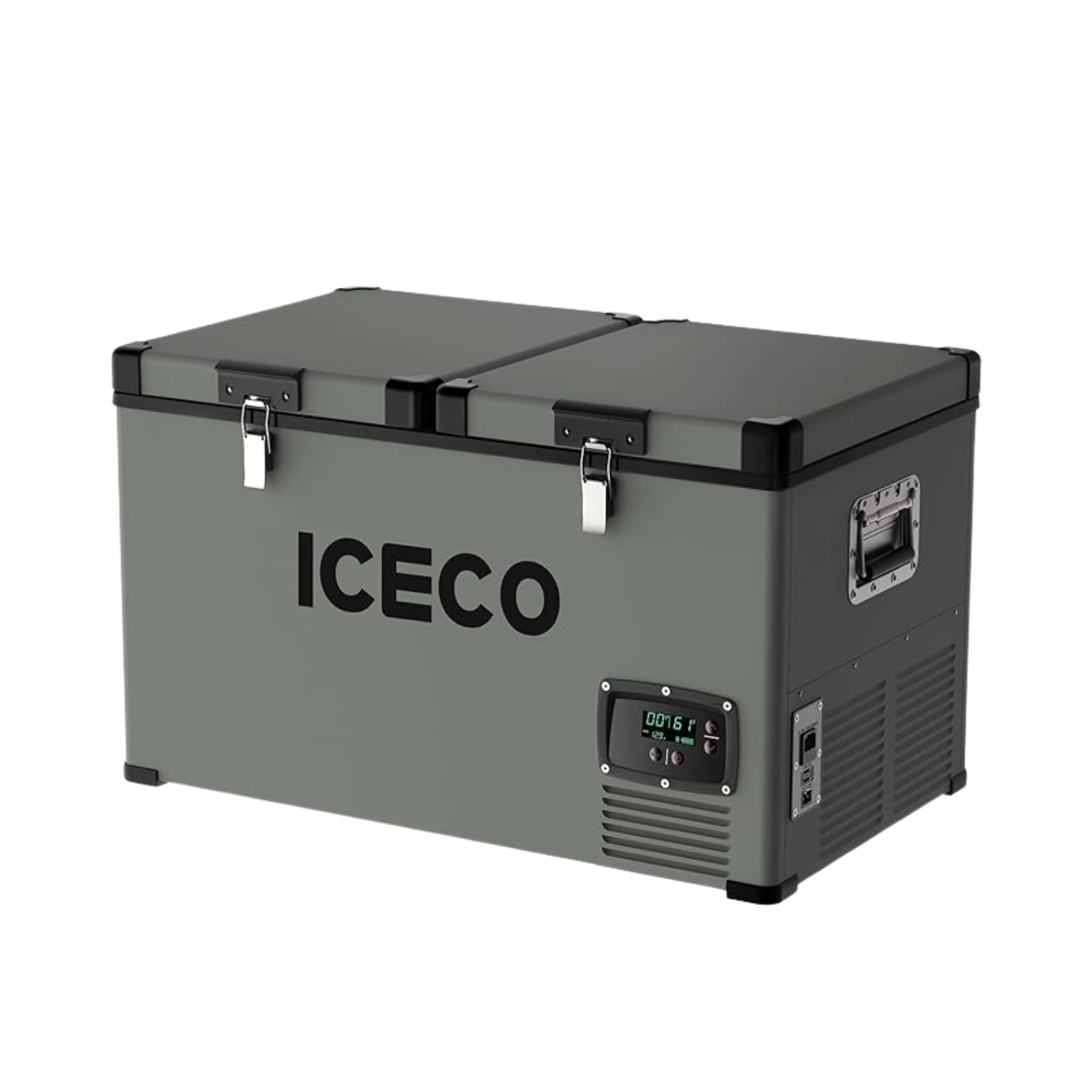 VL60 Dual Zone Metal Fridge Freezer with Cover | ICECO | 60LT Olive VL Series ICECO- Overland Kitted