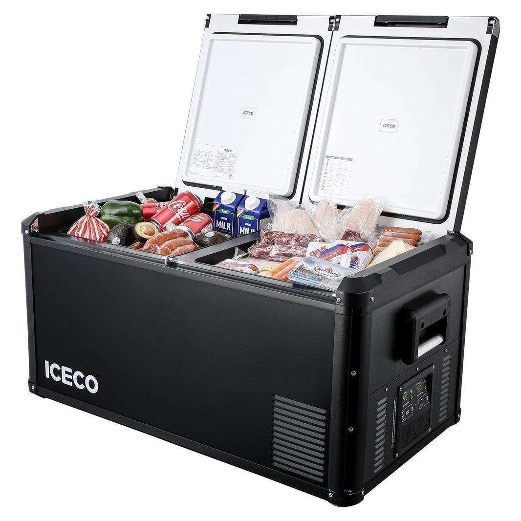 VL90ProD Dual Zone RV 12 volt Fridge Plug in Cooler | ICECO | 90 LT VL Pro Series ICECO- Overland Kitted