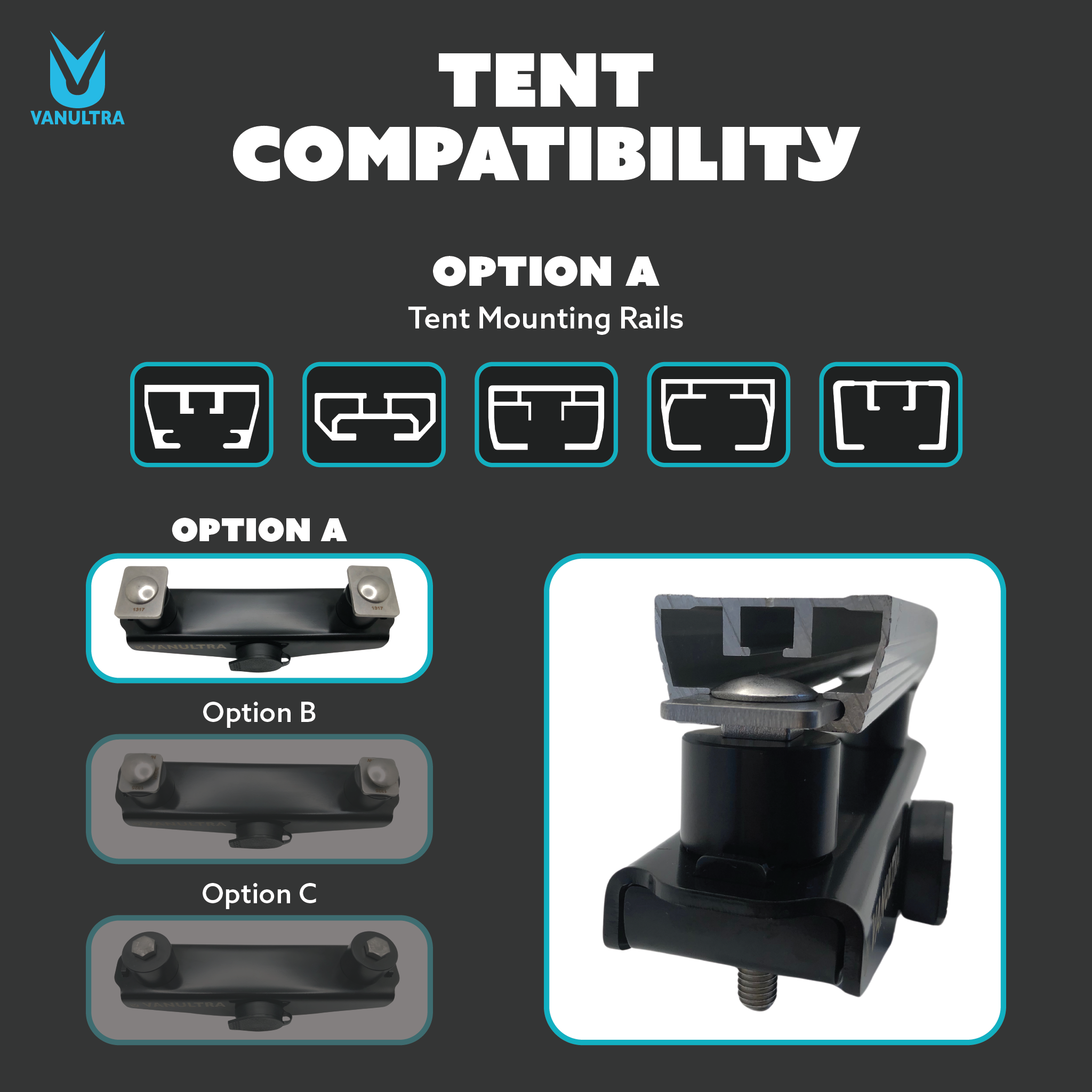 Roof Top Tent Locking Mount (Option A)