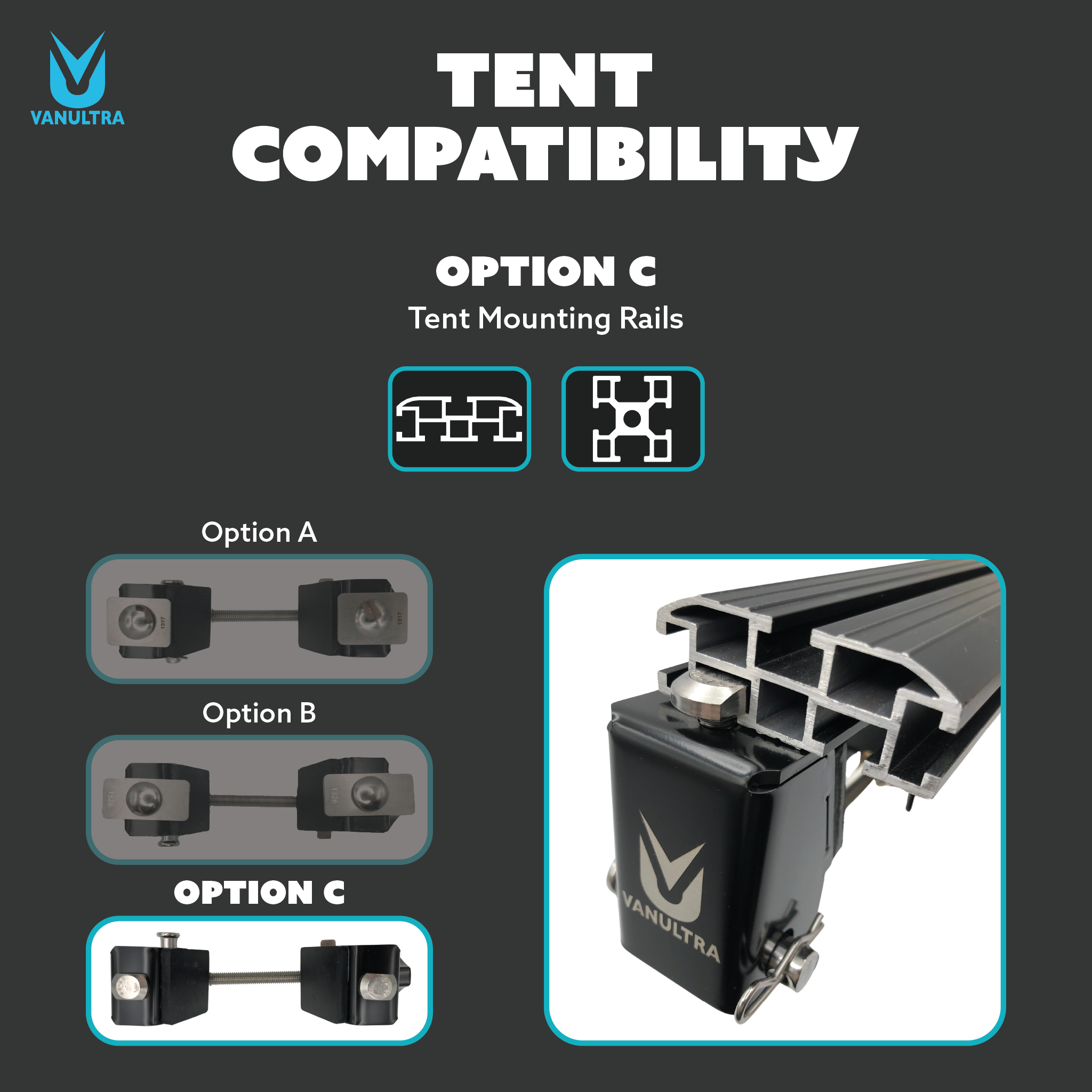 Roof Top Tent Quick Release Mounts