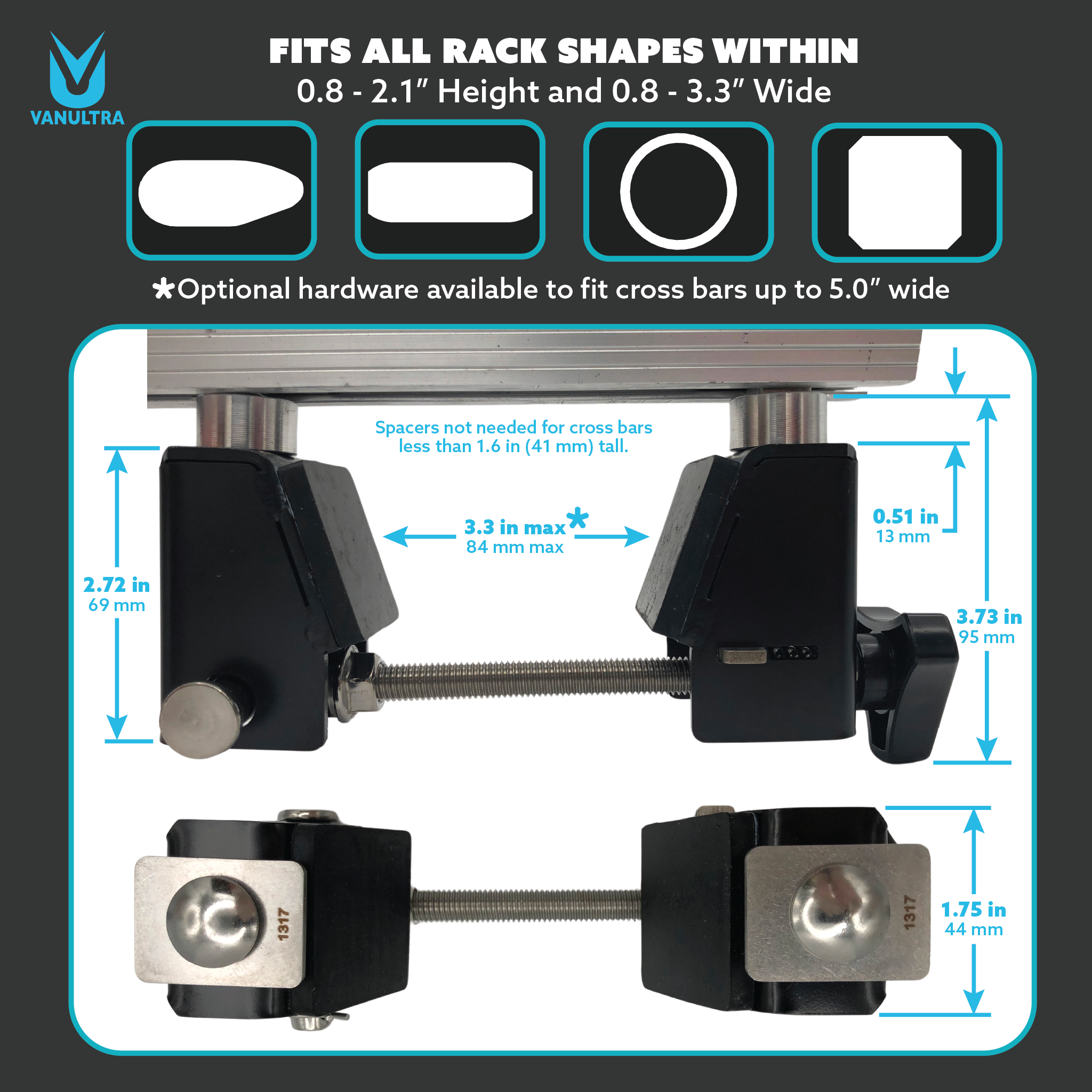 Roof Top Tent Quick Release Mounts