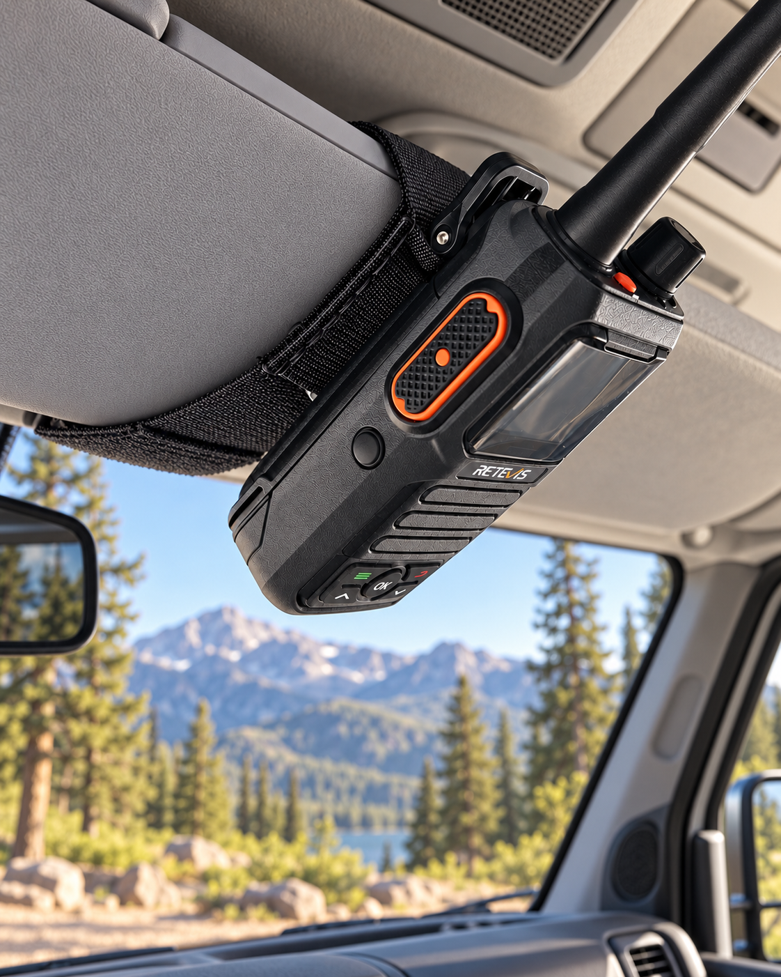 Sun Visor Radio Pouch - Open Style