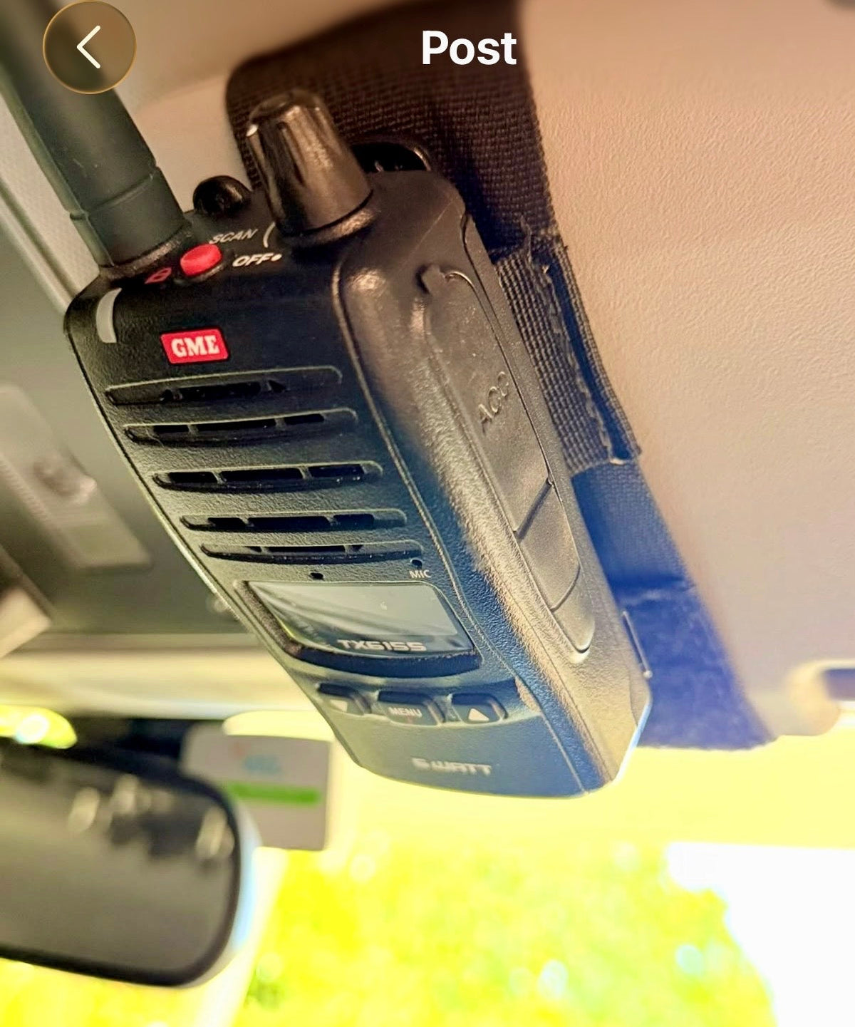 Sun Visor Radio Pouch - Open Style