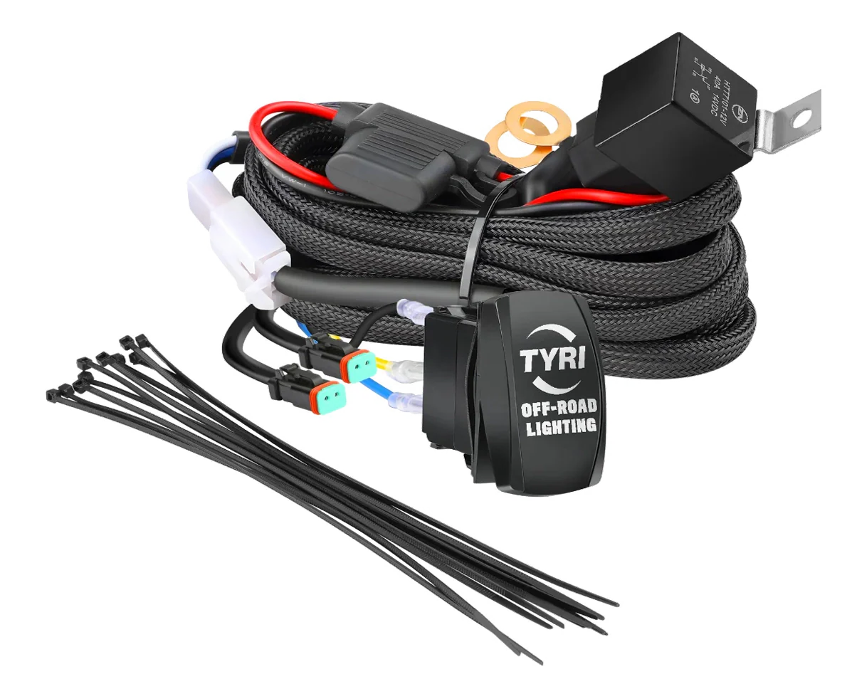TYRI Off-Road XL Relay Wiring Harness With Switch for Roof Mounting