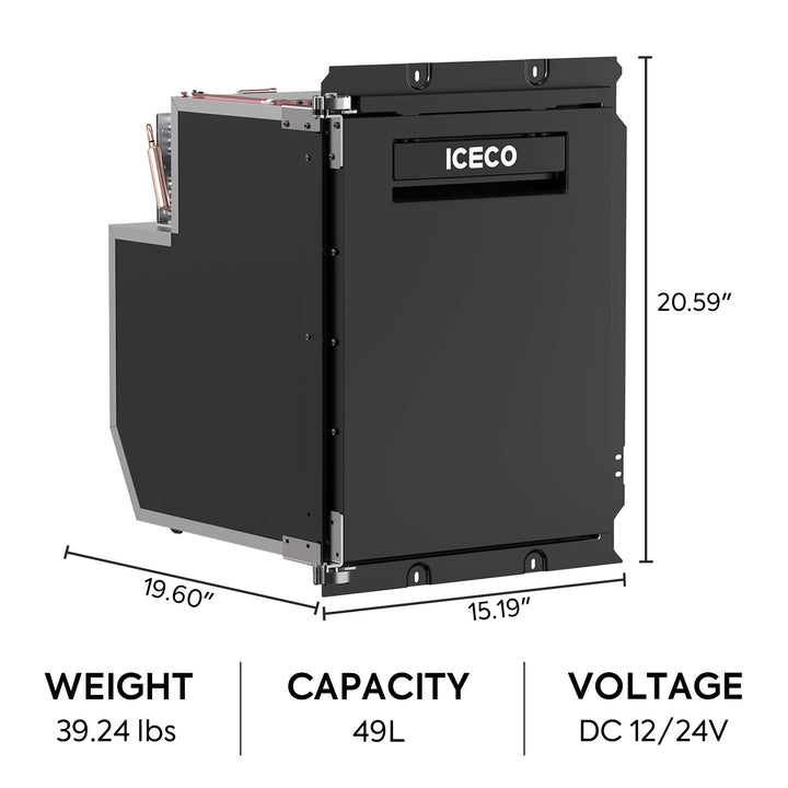 ICR49 Truck Fridge 12v Car Fridge DC Power | ICECO | 49 LT RV/Truck Series ICECO- Overland Kitted