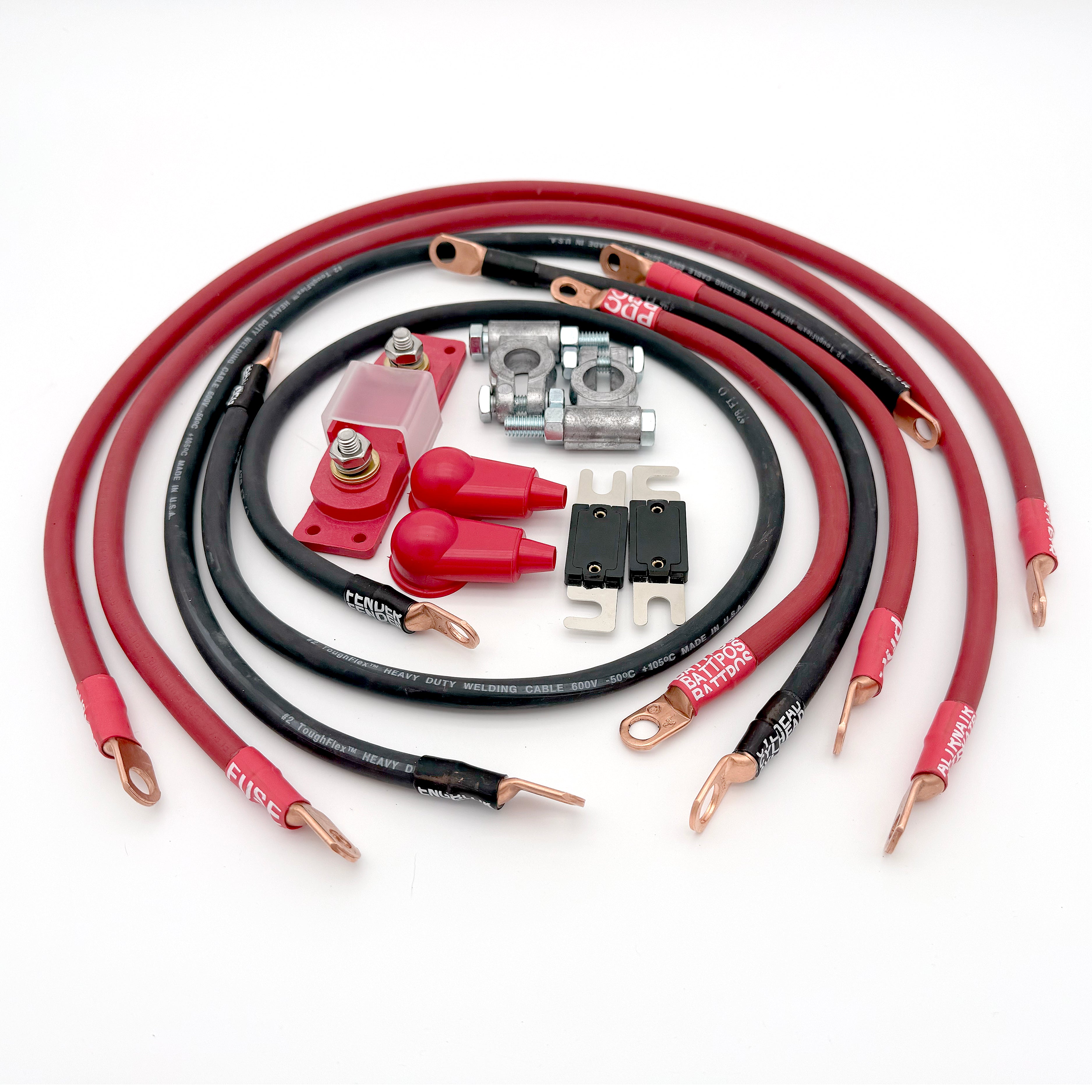 Jeep Wrangler YJ Big 7 Battery Cable Kit (1986-1995)