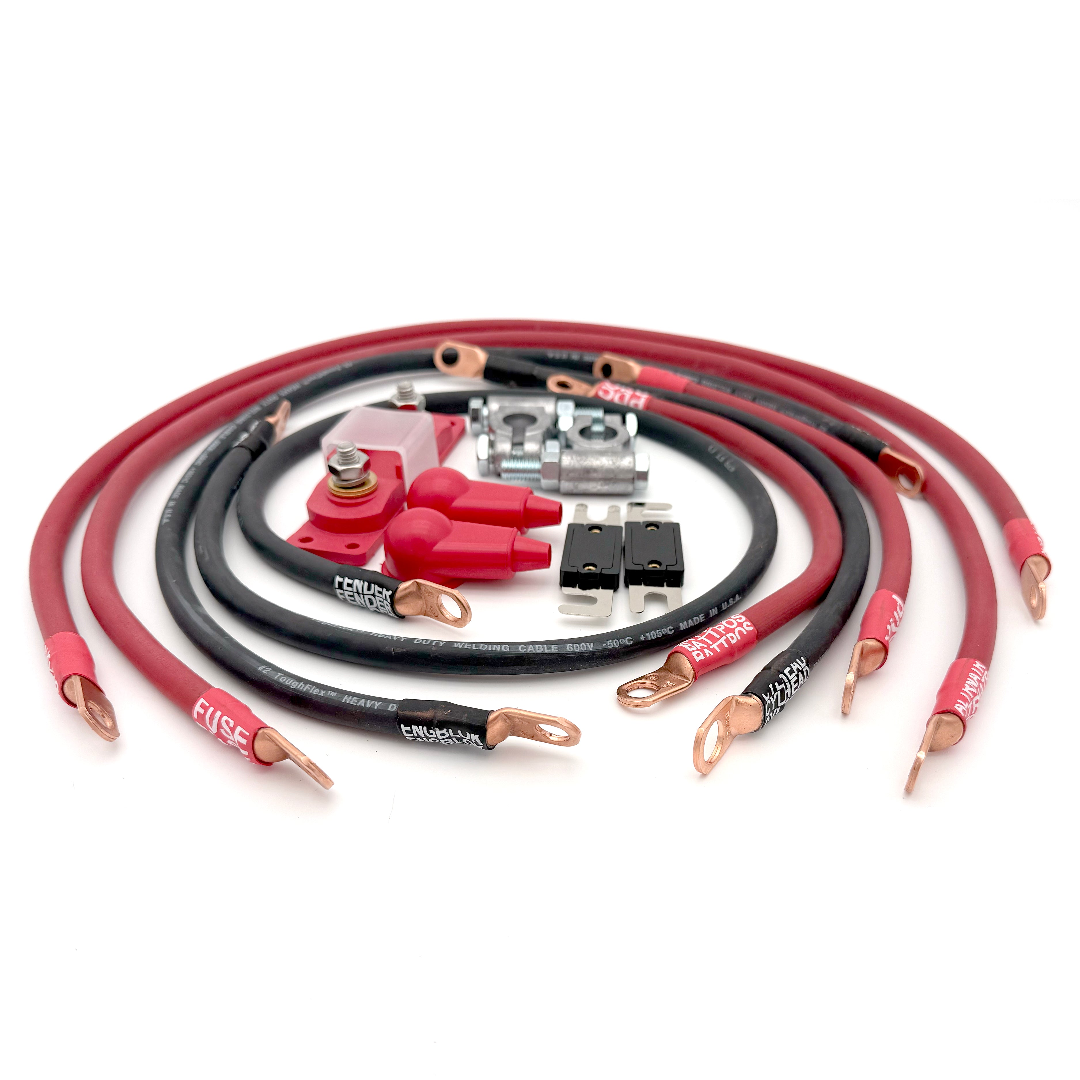 Jeep Wrangler YJ Big 7 Battery Cable Kit (1986-1995)