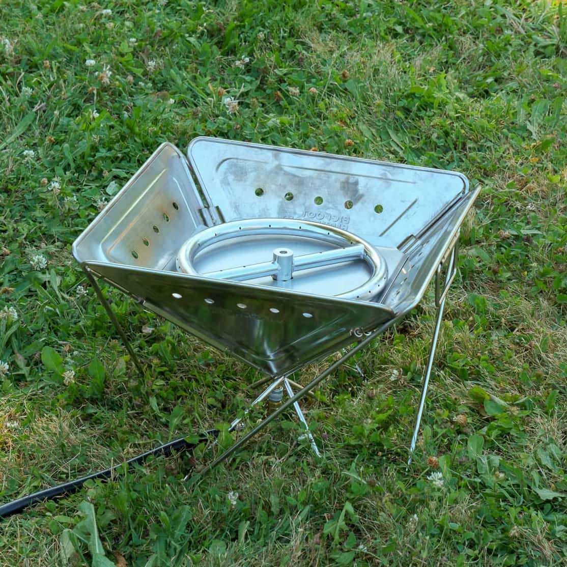 Multi fuel fire pit combo Zutto SP1 and Campingmoon MT-045 fire pit (wood and propane)