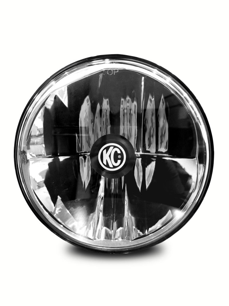 KC HiLiTES Gravity LED 7in. H4 DOT Headlight - Jeep TJ 1997-2006 (Single), in use
