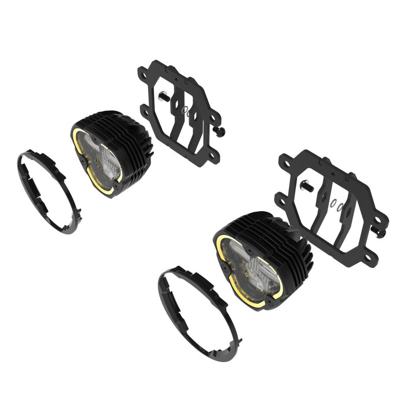 KC HiLiTES FLEX ERA 3 Dual Mode SAE Fog Light 2-Light Master Kit - Subaru Crosstrek/Forester, detail view