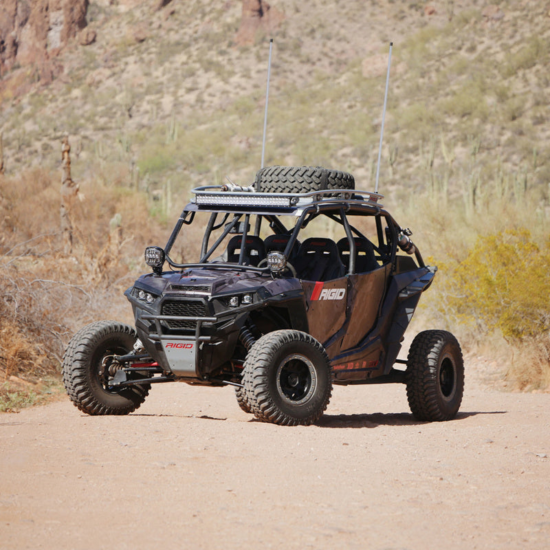 Rigid Adapt XP powersports LED light side profile with aluminum heat sink