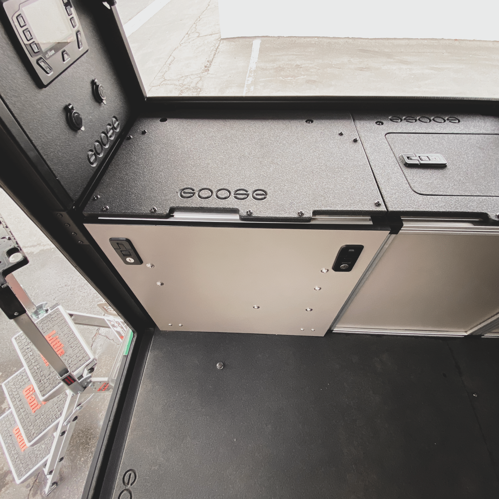 Alu-Cab Alu-Cabin Canopy Camper - Chevrolet Silverado 1500 / GMC Sierra 1500 2019-Present 4th Gen. - Rear Power Management Module Camper Goose Gear- Overland Kitted