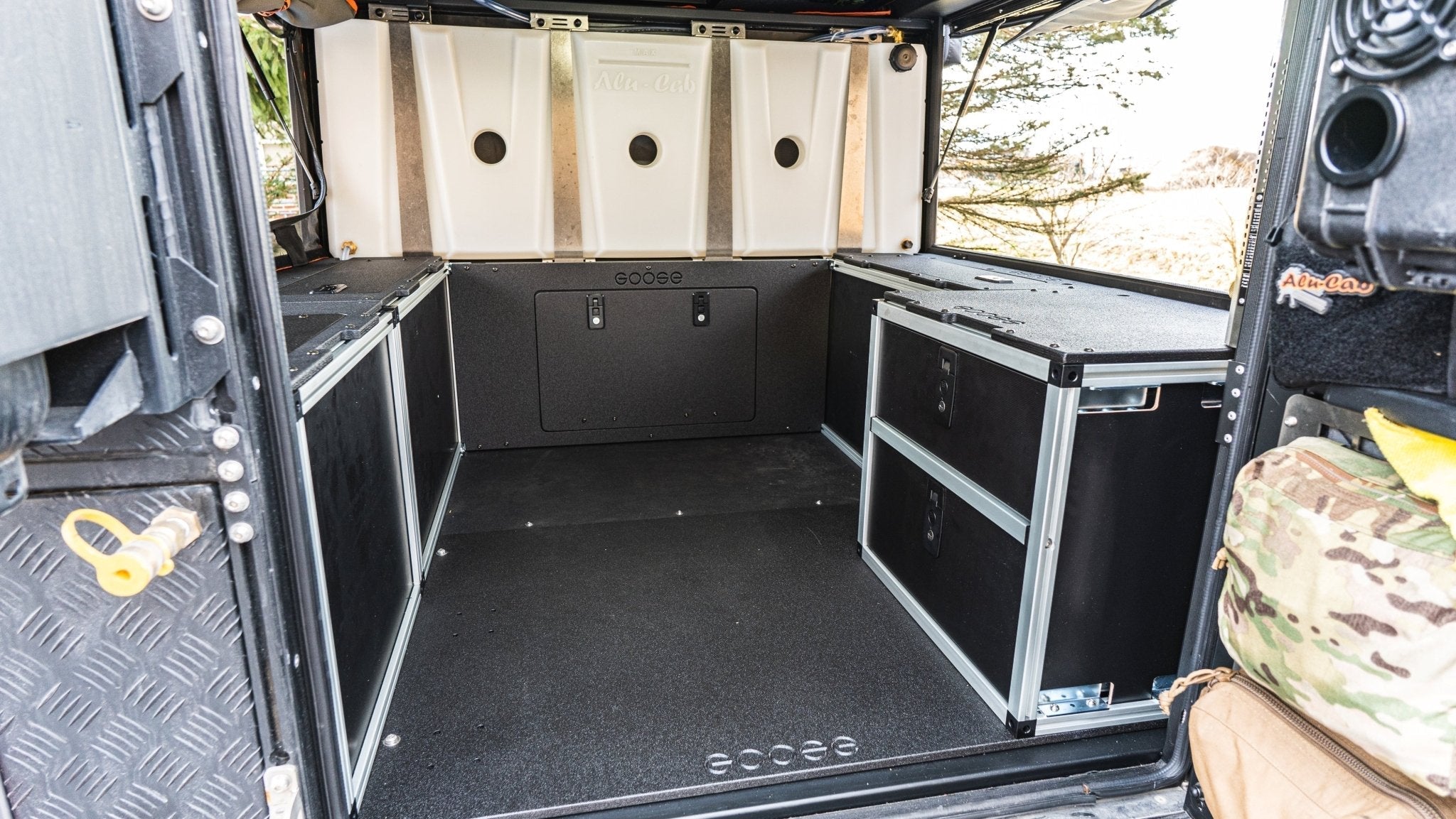 Alu-Cab Canopy Camper V2 - Chevy Colorado/GMC Canyon 2015-2022 2nd Gen. - Rear Double Drawer Module - 5' Bed Camper Goose Gear- Overland Kitted