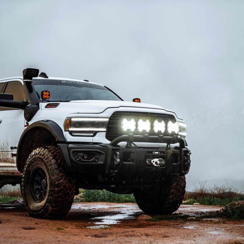 KC HiLiTES SlimLite 8in LED Light Shield SAE Driving - Clear (Shield Only), detail view