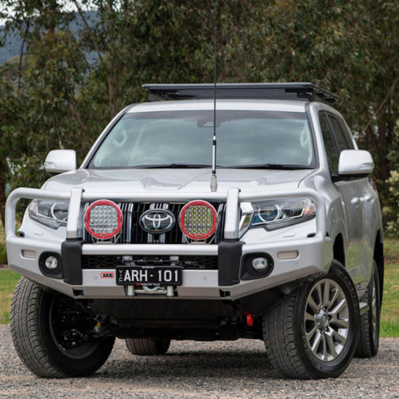 ARB Summit Combar winch bumper with 20in OSRAM LED fog lights on 2017+ Toyota Prado 150