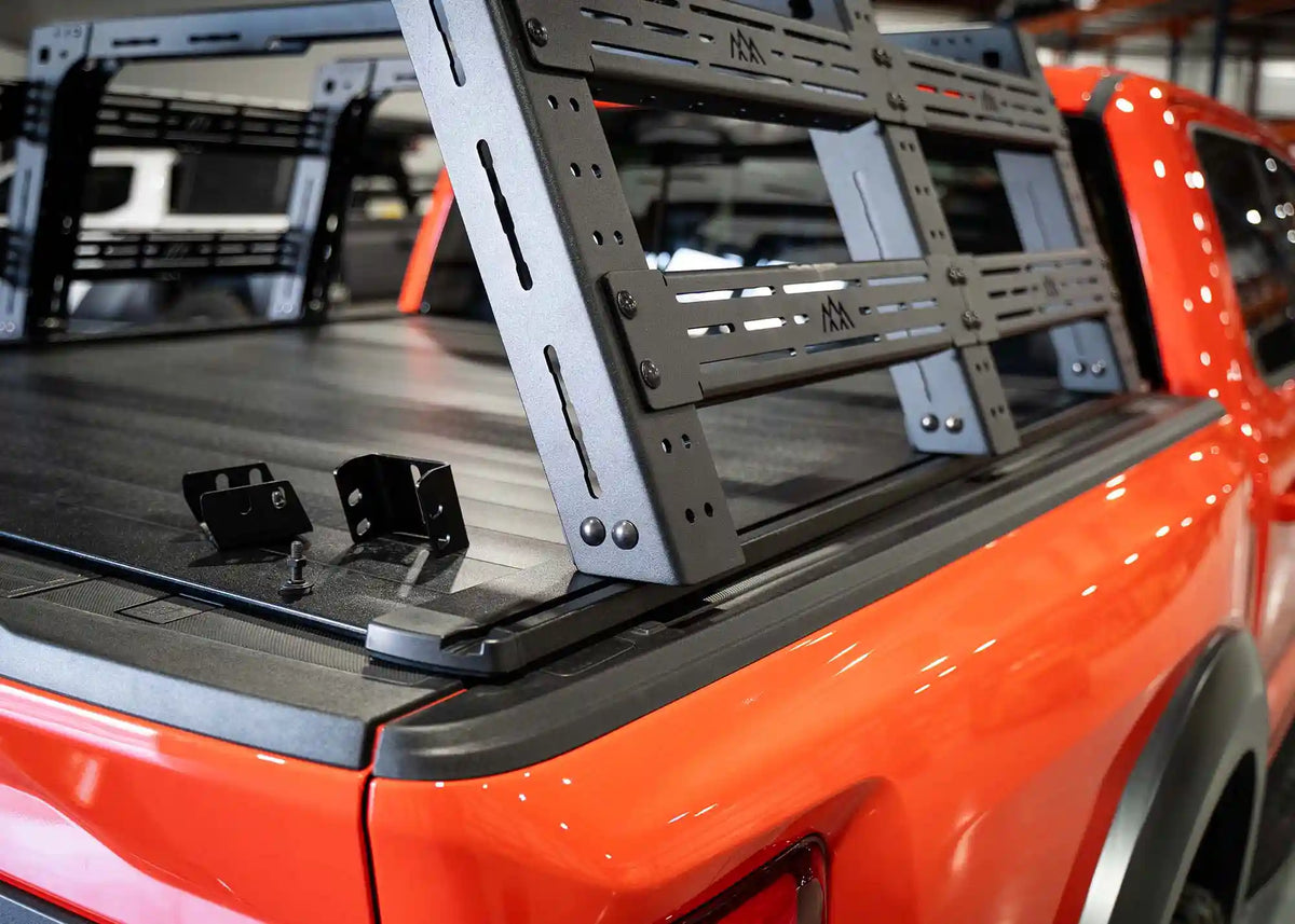 Backwoods bed rack mount adapter for retractable bed covers, studio product shot