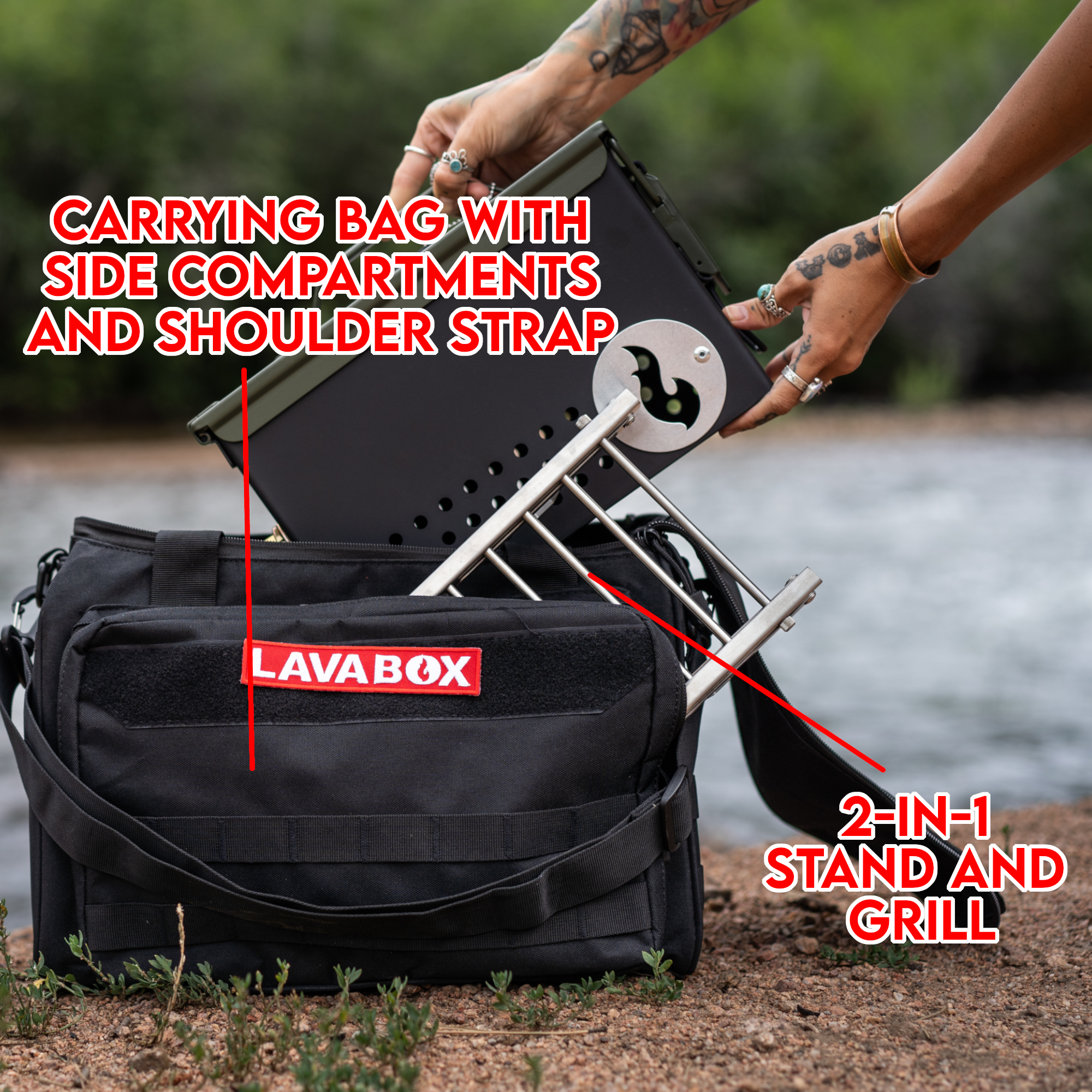 Bugout Bag: Carry everything you need to get out of town LavaBox Portable Campfire- Overland Kitted