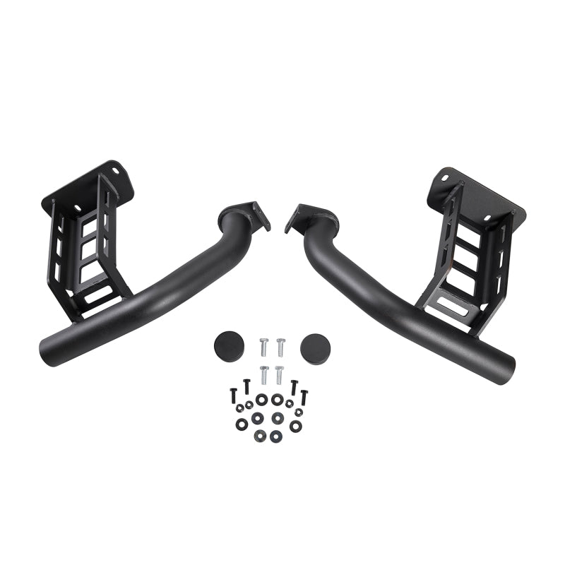 ARB rear bumper lower tube mounting flange close-up