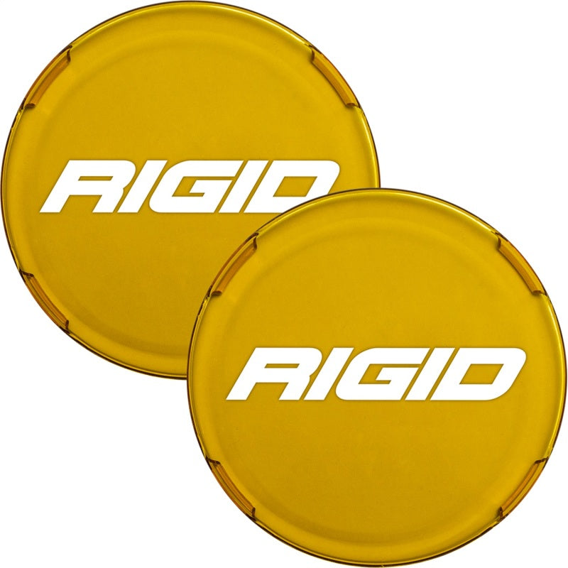 Rigid Industries 360-Series 6-inch yellow polycarbonate light cover, sold as a pair
