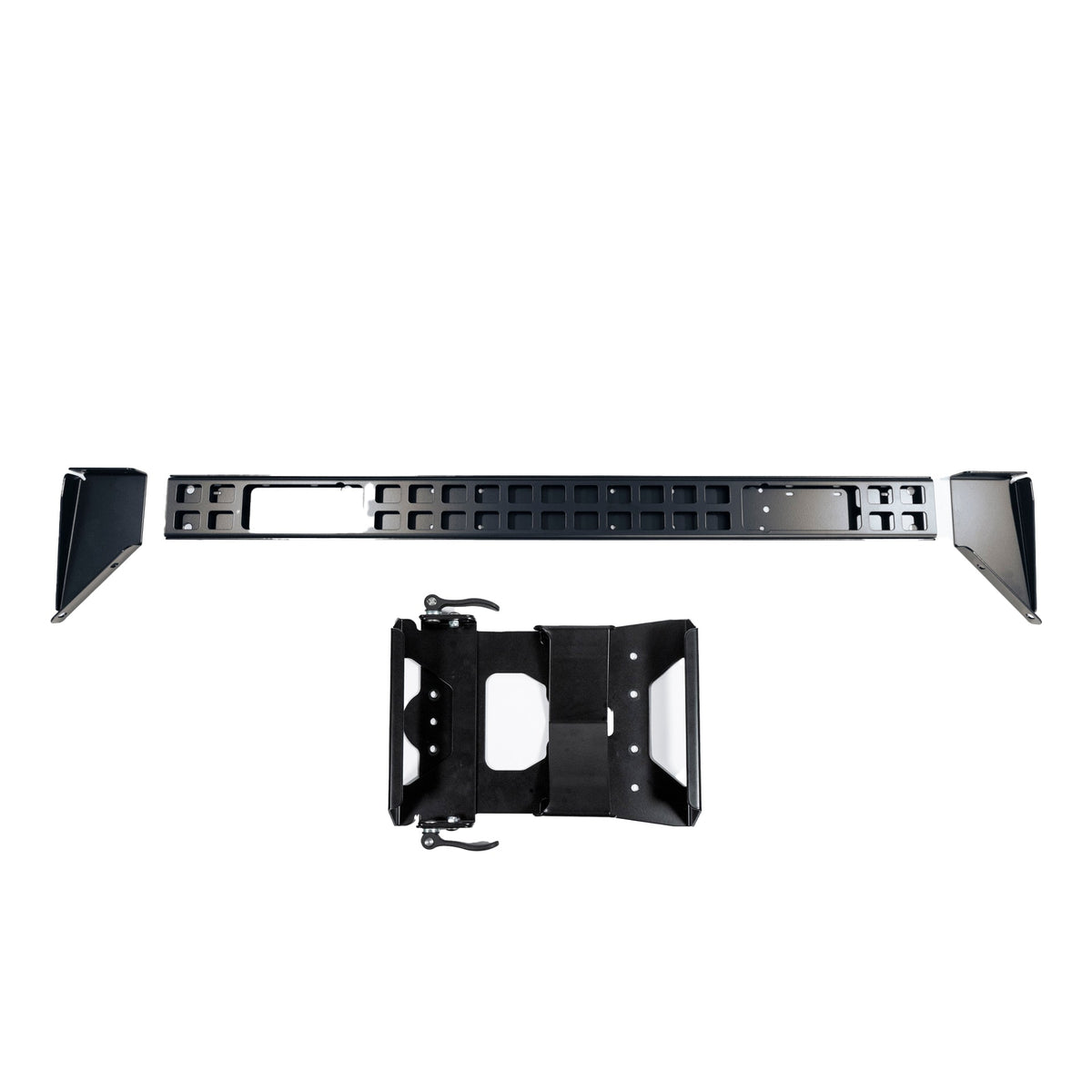 Revolink Bronco rear crossbar with black Starlink Mini quick release mount and side brackets