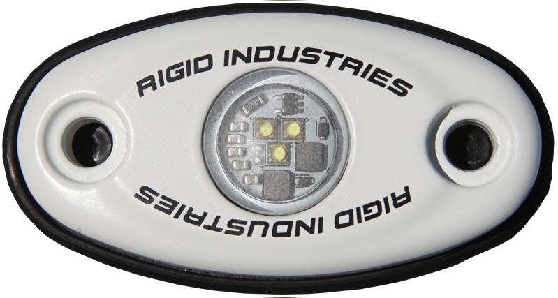 Rigid Industries A-Series cool white low-power LED accessory light, white housing — view 10