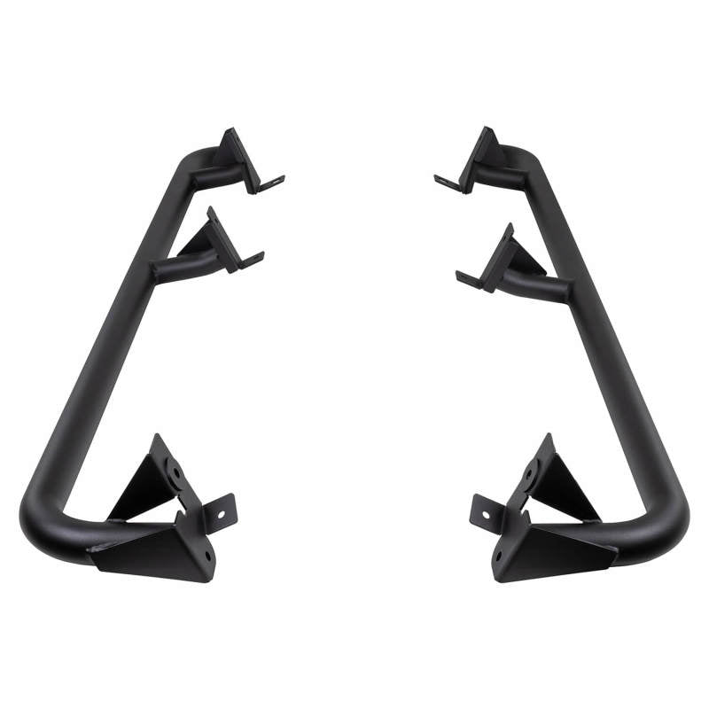 ARB Deluxe rock sliders for Jeep Wrangler JK — textured black tubular steel, studio view