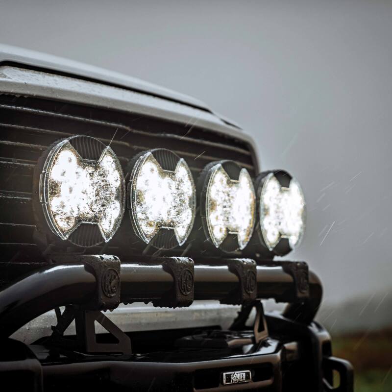 KC HiLiTES SlimLite 8in. LED Light Shield - Clear, side view