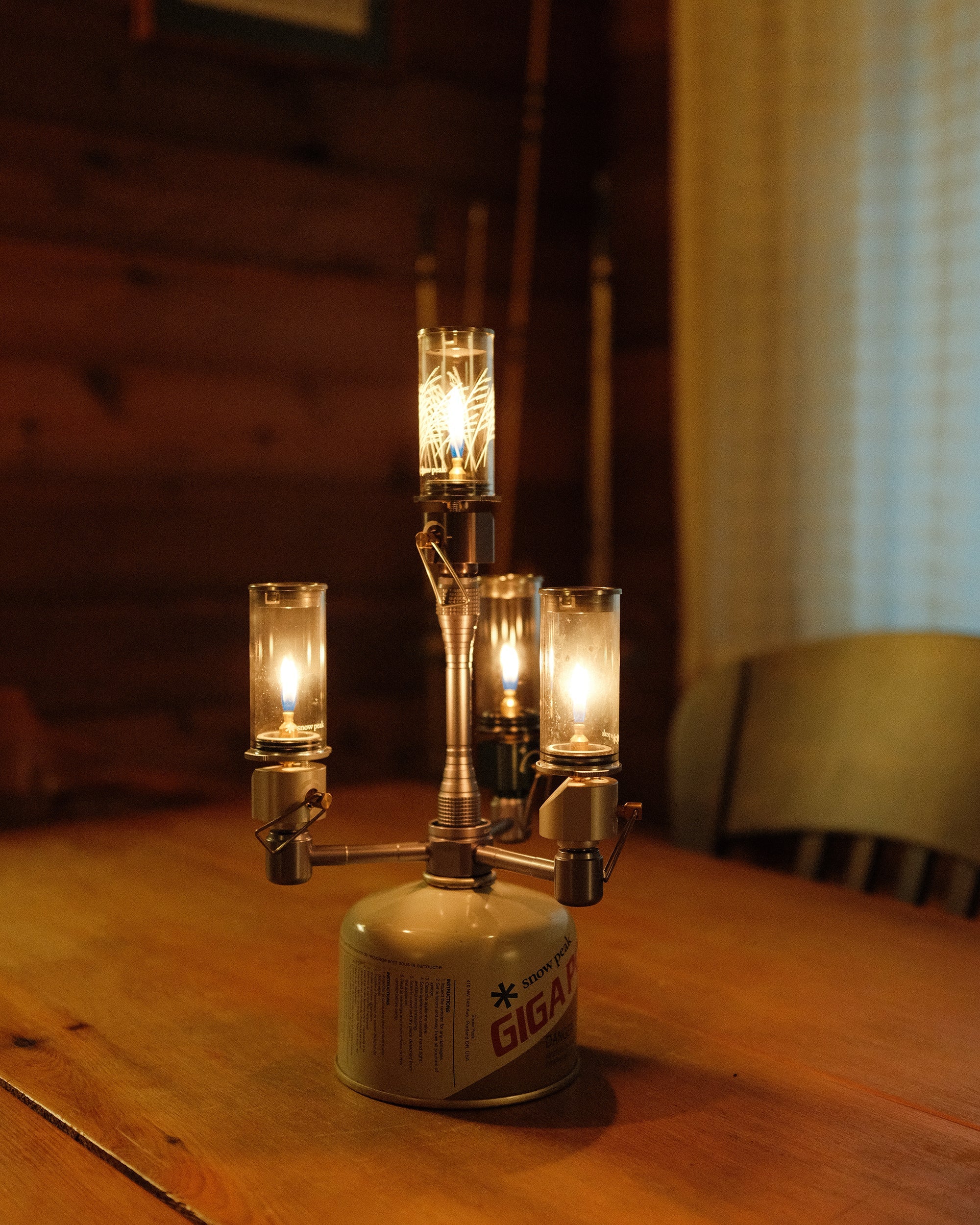 Candelabra 4-in-1 Gas Splitter for Snow Peak Mini Flame