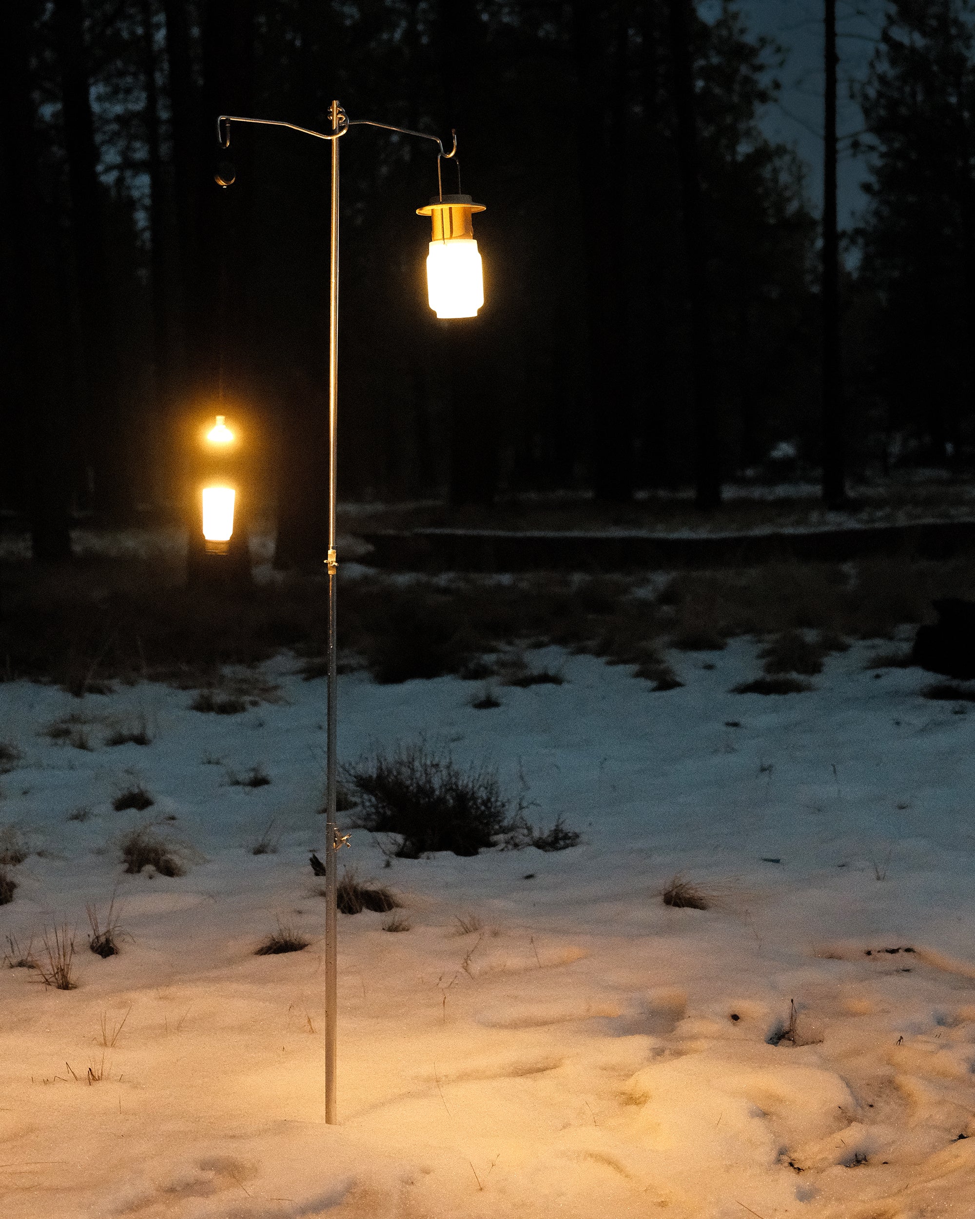 Double Head Self-Driving Stainless Steel Lantern Post