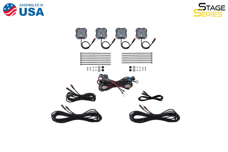 Diode Dynamics RGBW Rock Light Installer Kit (4-pack)