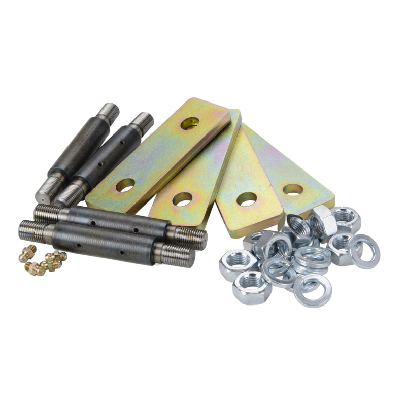 Greasable pin and grease-nipple detail — OME shackle kit for Nissan Navara D22