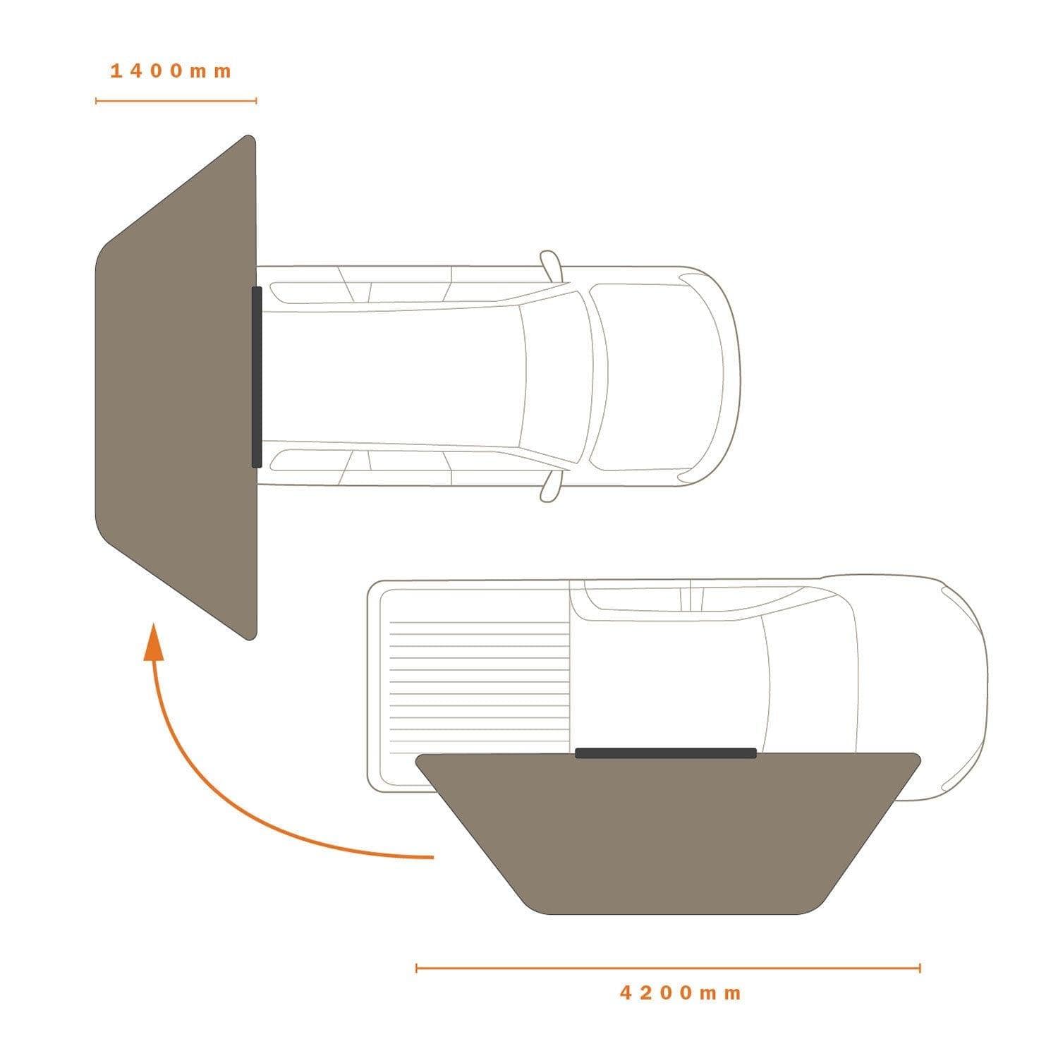 Eclipse 180V Versatile Awning Shelters Darche- Overland Kitted