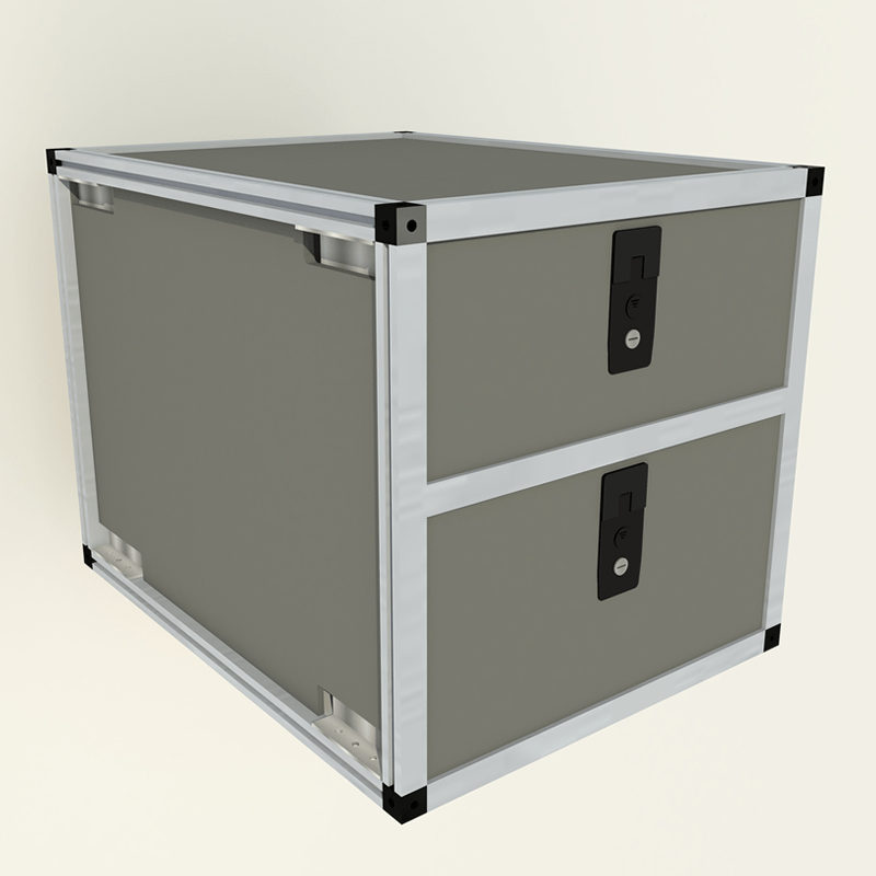 Double Drawer Module - 18 3/16" Wide x 25" Depth Drawers Goose Gear- Overland Kitted