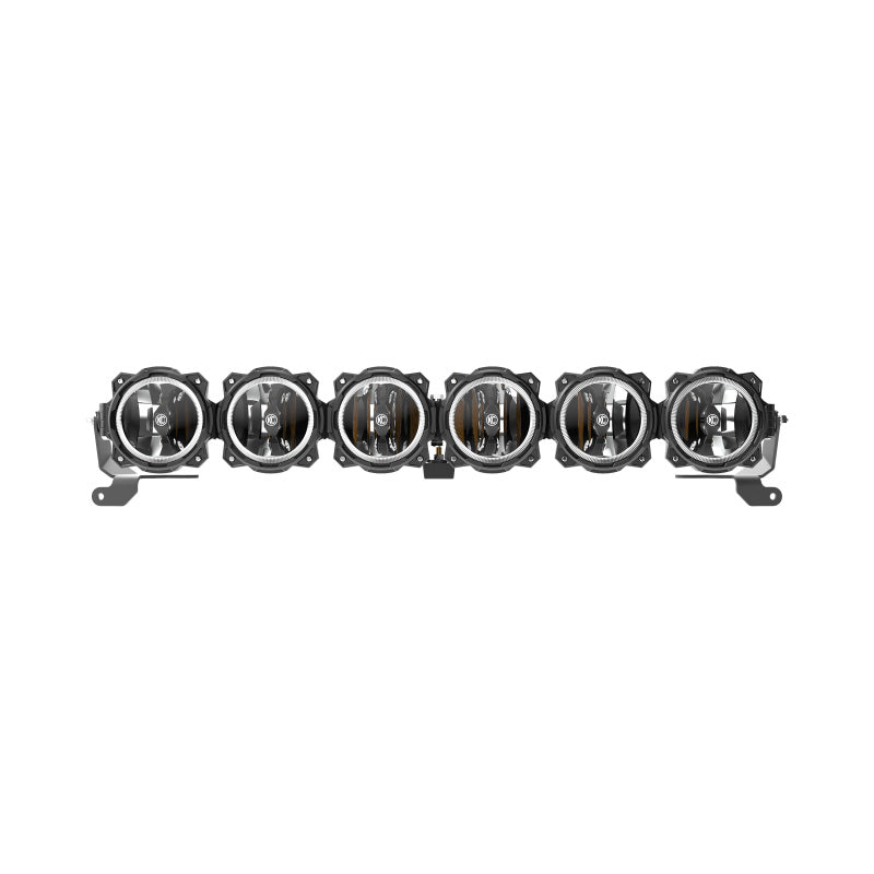 KC HiLiTES Gravity LED Pro6 39in Light Bar Front Bumper Kit, Ford Bronco 2021-2024, close-up