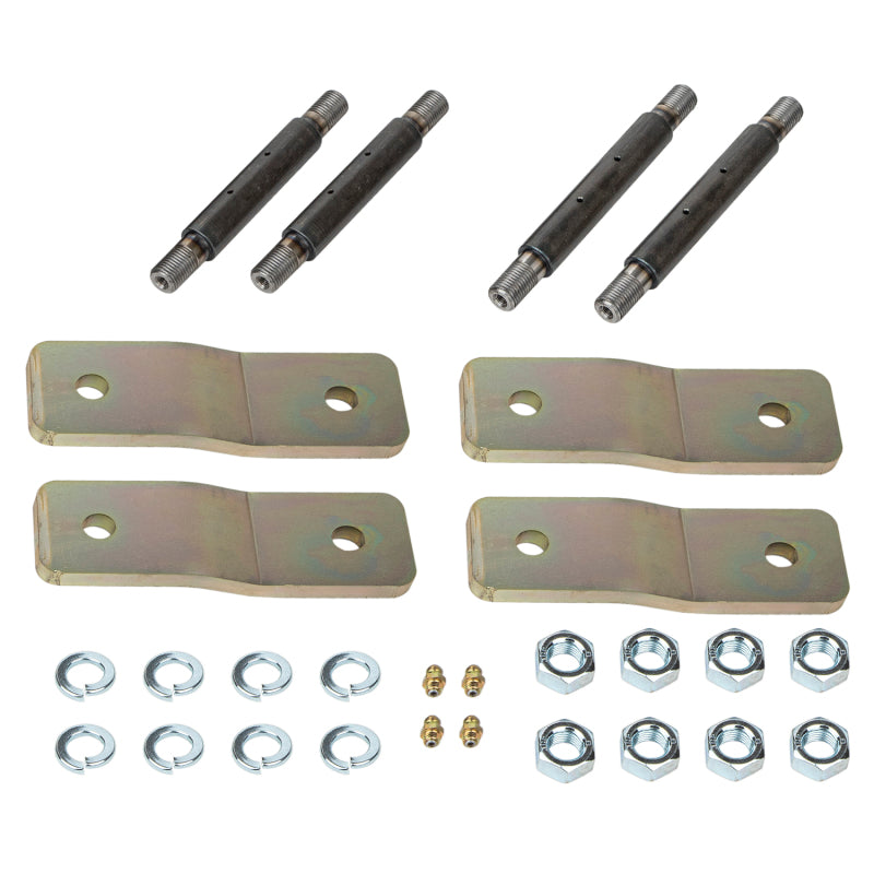 Greasable pin and grease-nipple detail — OME shackle kit for Toyota Land Cruiser 79 Series