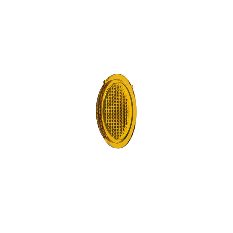 KC HiLiTES FLEX ERA 1 Performance Yellow Flood Beam Lens, shown with included parts