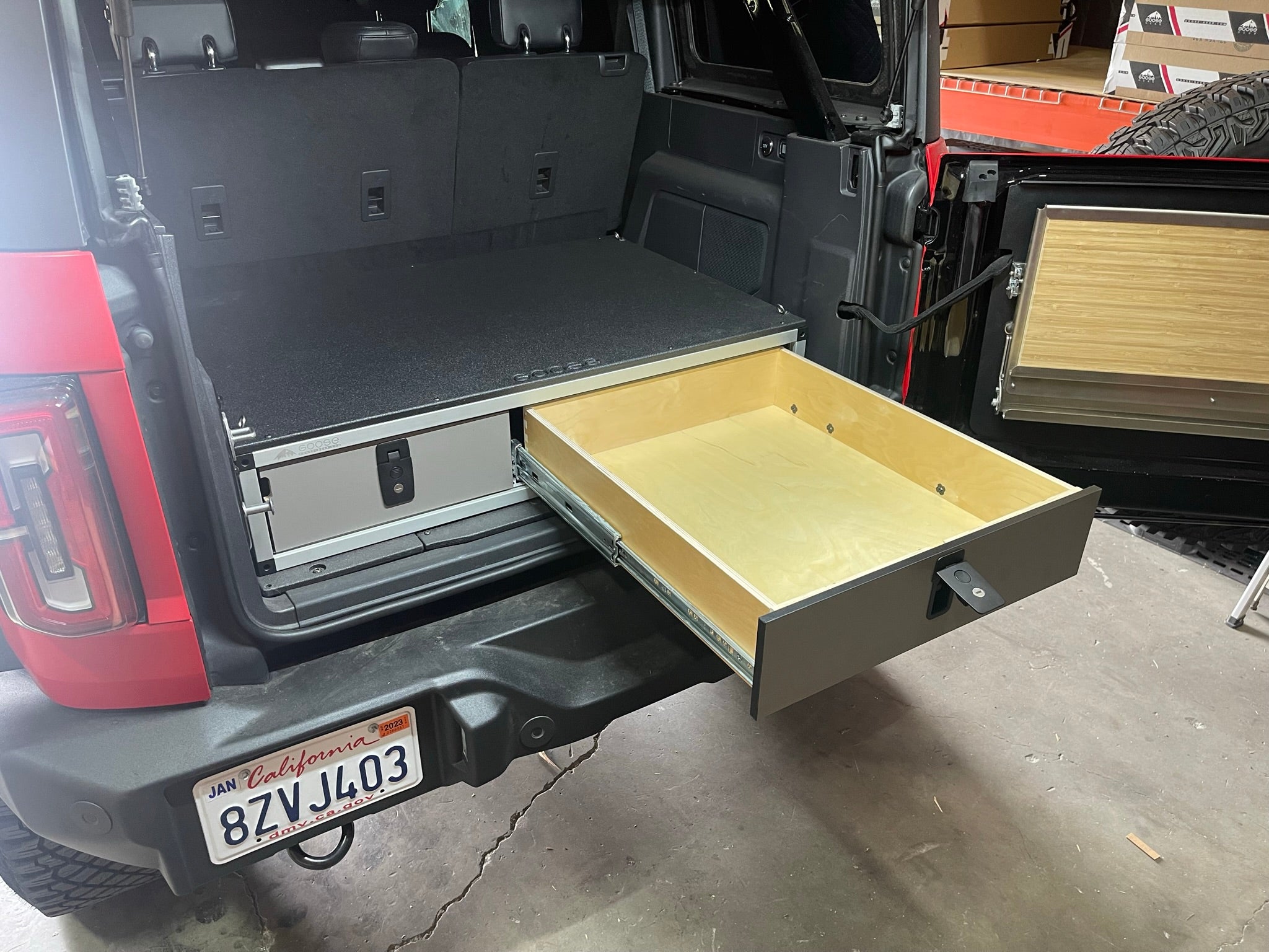 Ford Bronco 2021-Present 6th Gen. - Side x Side Drawer Module - 41 3/8" Wide x 28" Depth Drawers Goose Gear- Overland Kitted