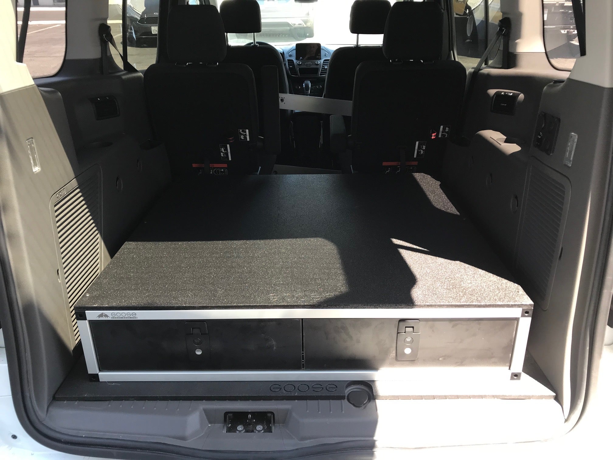 Ford Transit Connect 2014-Present 2nd Gen. - Side x Side Drawer Module - 43 3/8" Wide x 8" High x 40" Depth Drawers Goose Gear- Overland Kitted