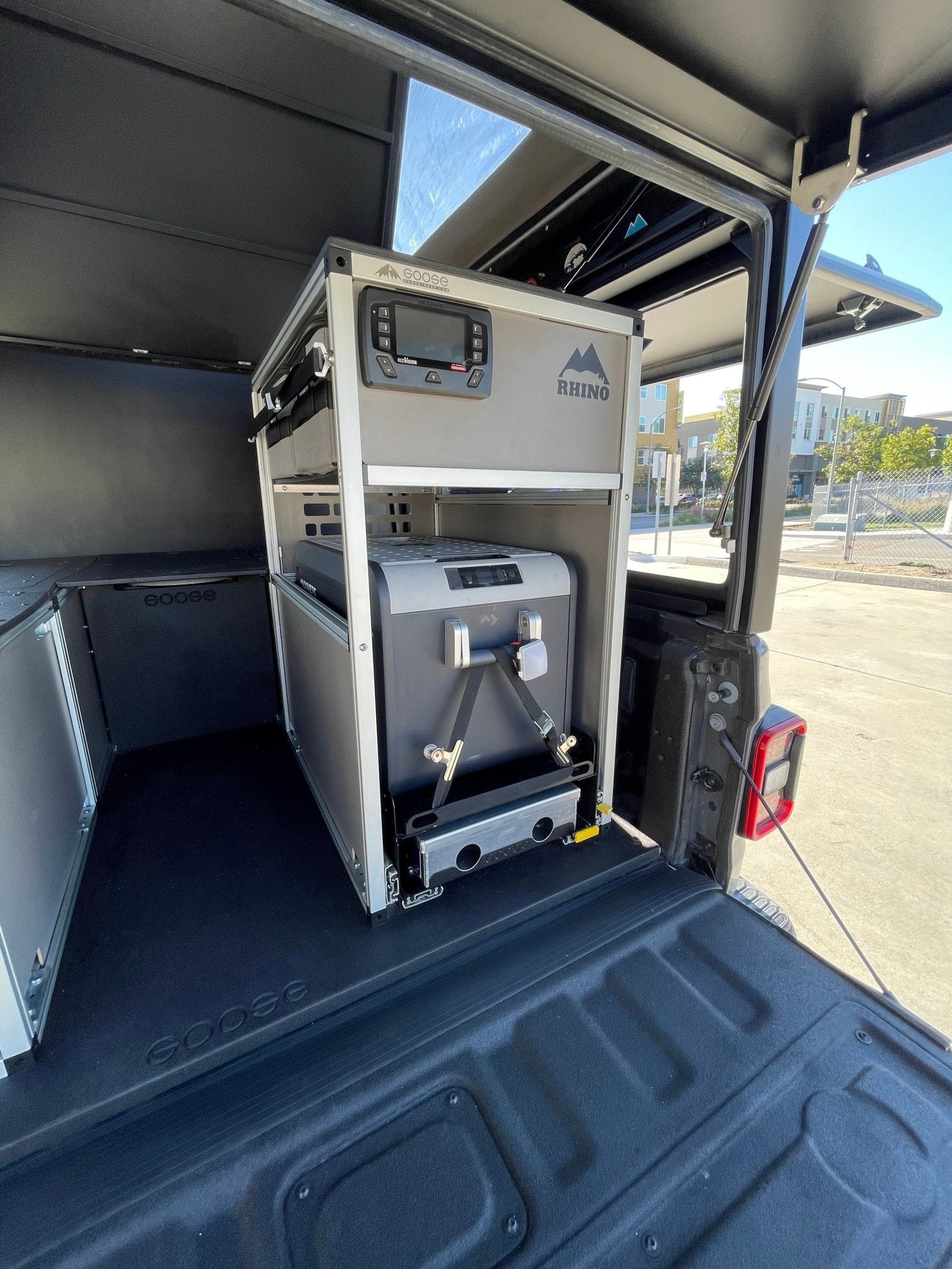 Goose Gear Camper System - Midsize Truck and Full Size Truck - Rear Passenger Side CampKitchen Module Camper Goose Gear- Overland Kitted