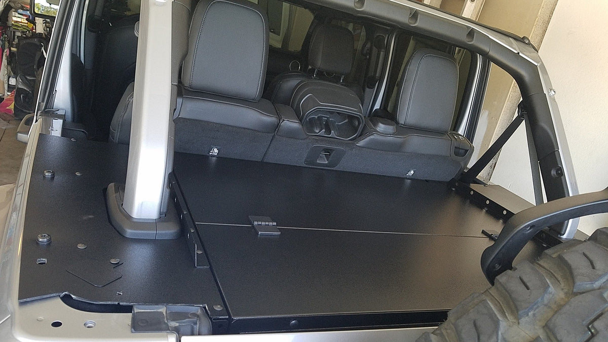 Slipstream installed in a cargo area showing the folding top hinge positions