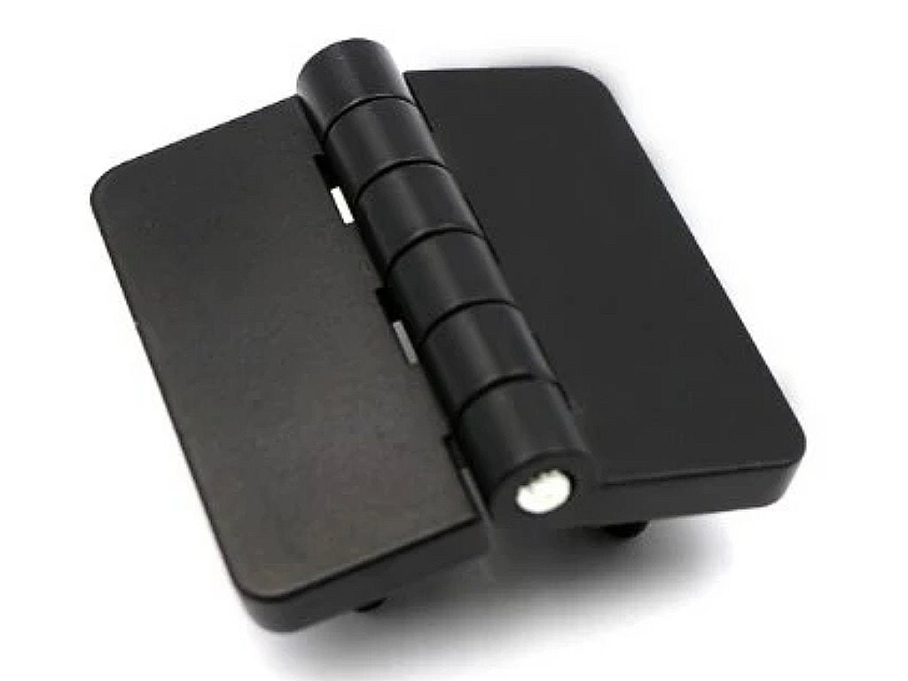 Black Slipstream replacement hinge on a white background