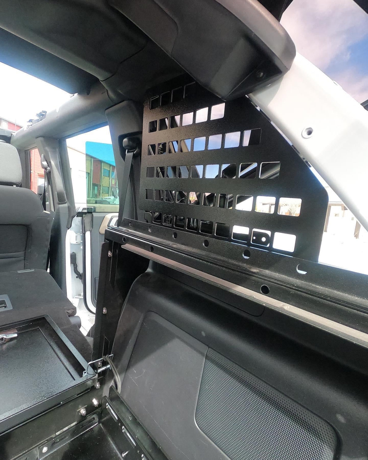 MOLLE panel along the Bronco roll bar with the Slipstream below