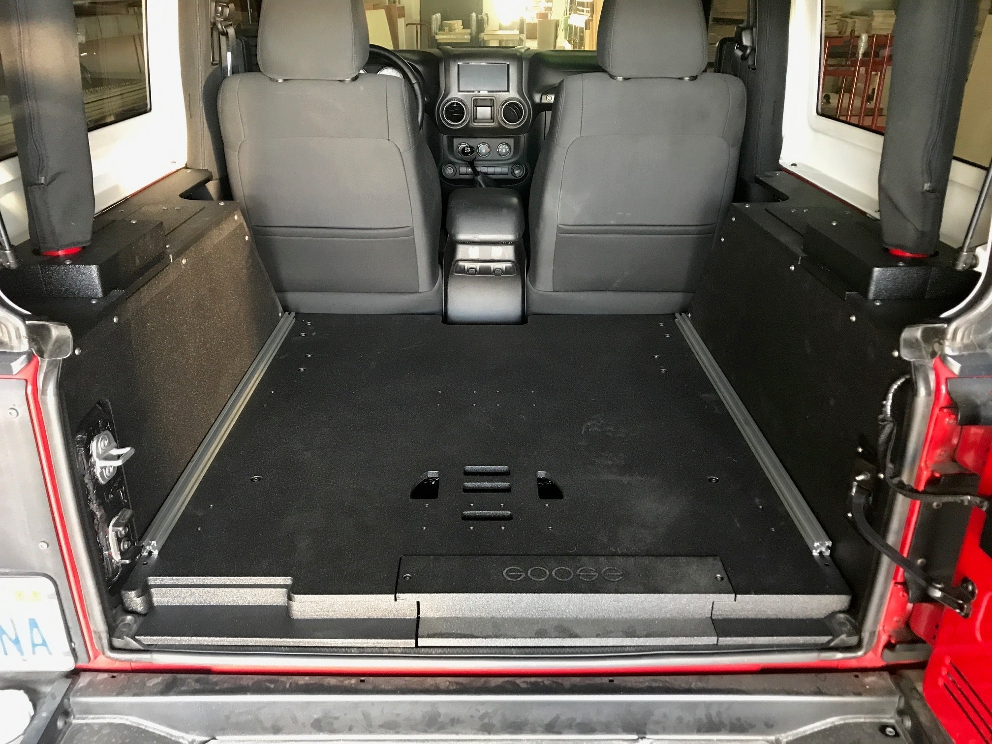 Jeep Wrangler 2007-2018 JK 2 Door - Side Cubbies Plate Systems Goose Gear- Overland Kitted