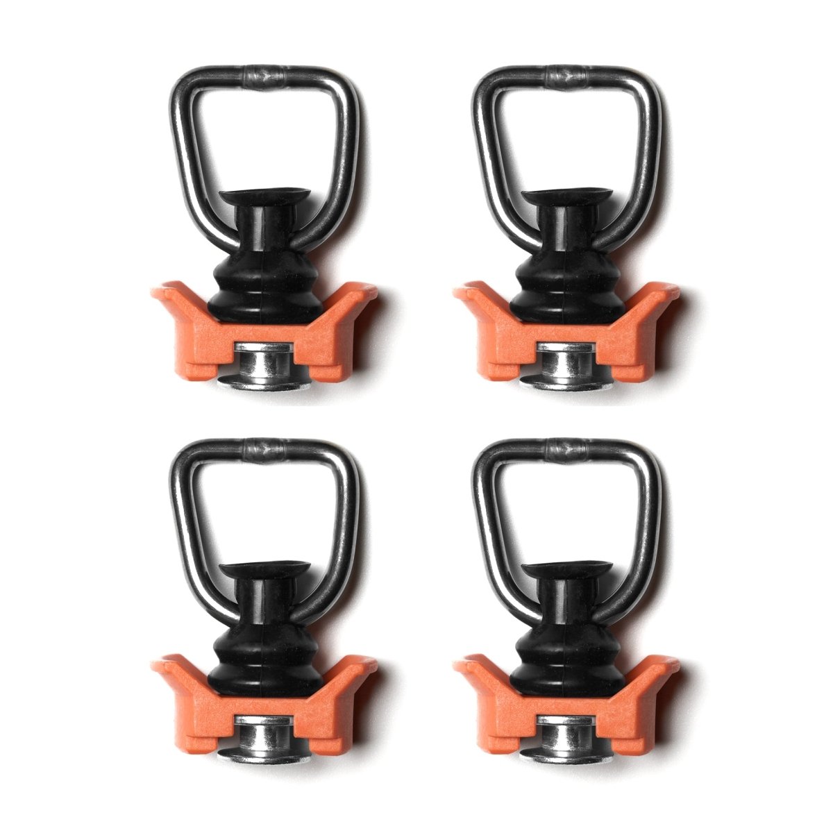 DVA L-Track Tie Down O-Ring Fitting, Orange, 4-Pack