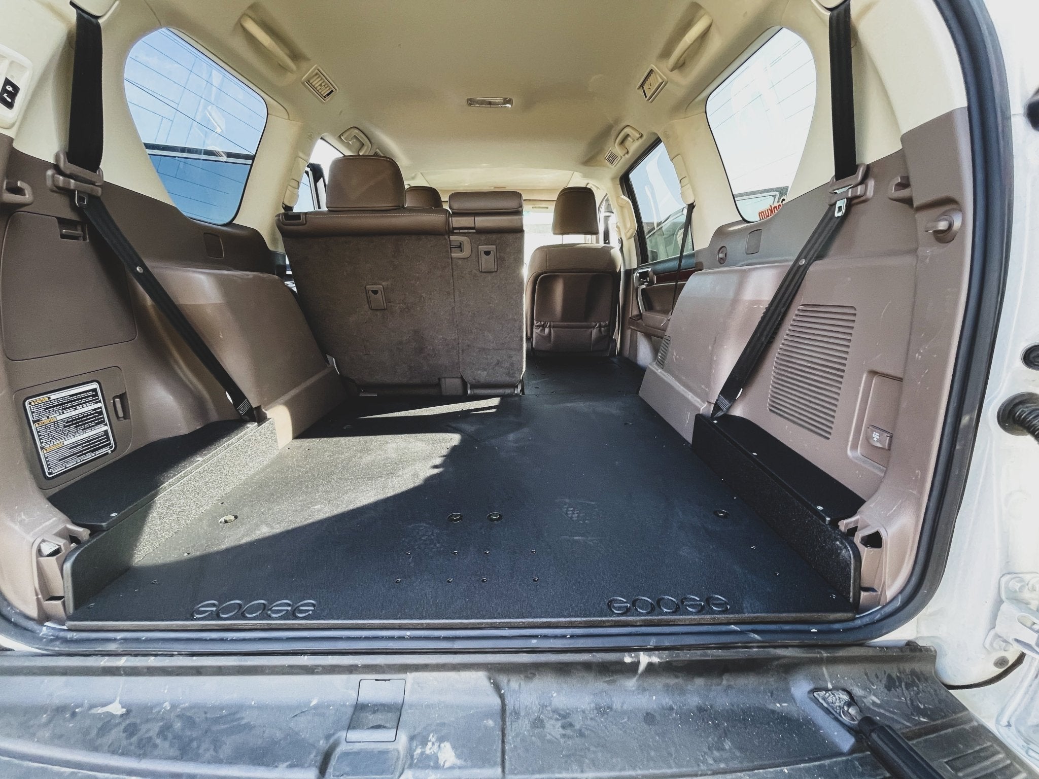 Lexus GX460 2010-2023 - Second Row Seat Delete Plate System Seat Delete Plate System Goose Gear- Overland Kitted