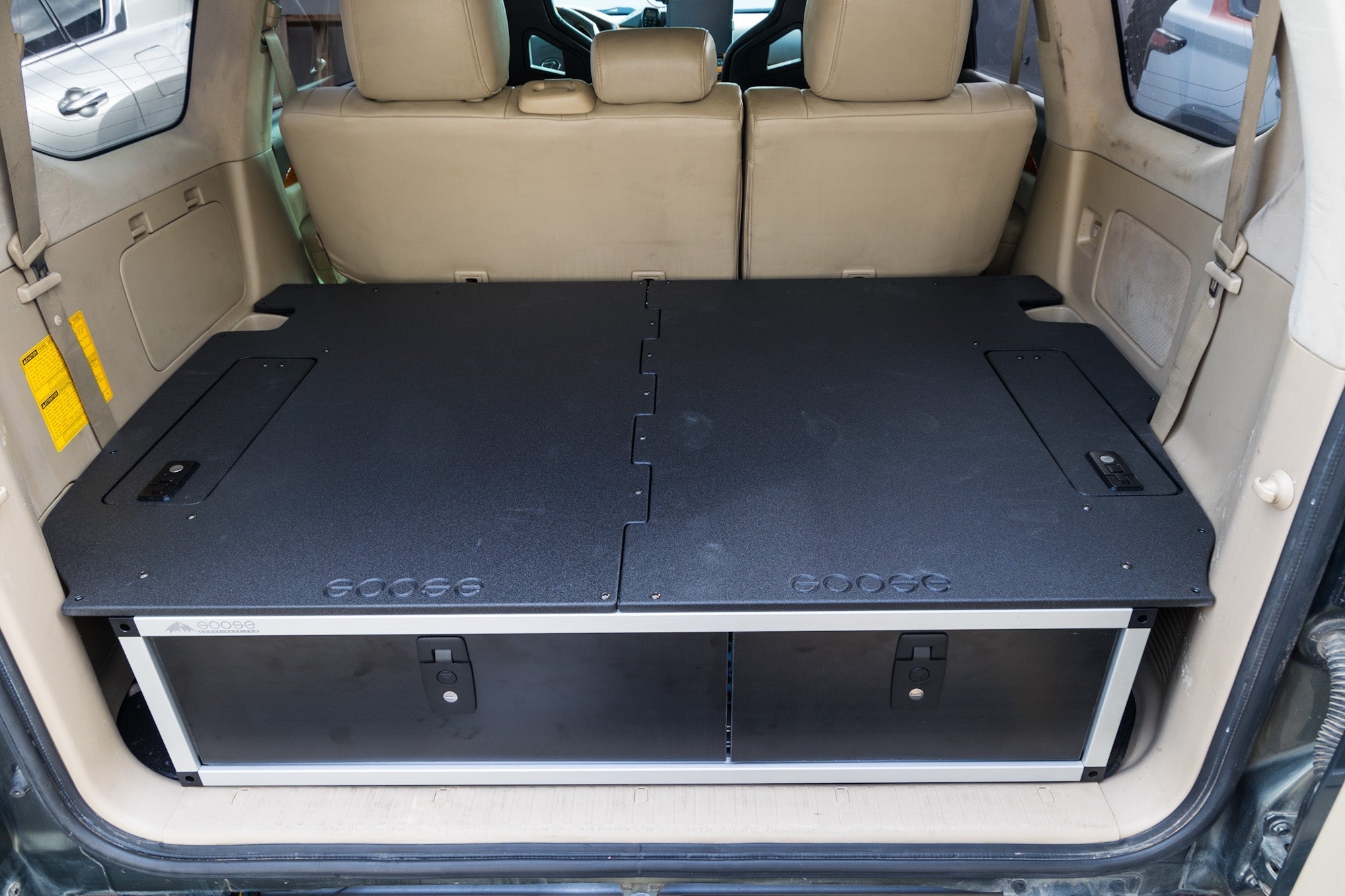 Lexus GX470 2002-2009 1st Gen. - Side x Side Drawer Module with Fitted Top Plate - 41-3/8"W x 10"H x 36"D Drawers Goose Gear- Overland Kitted