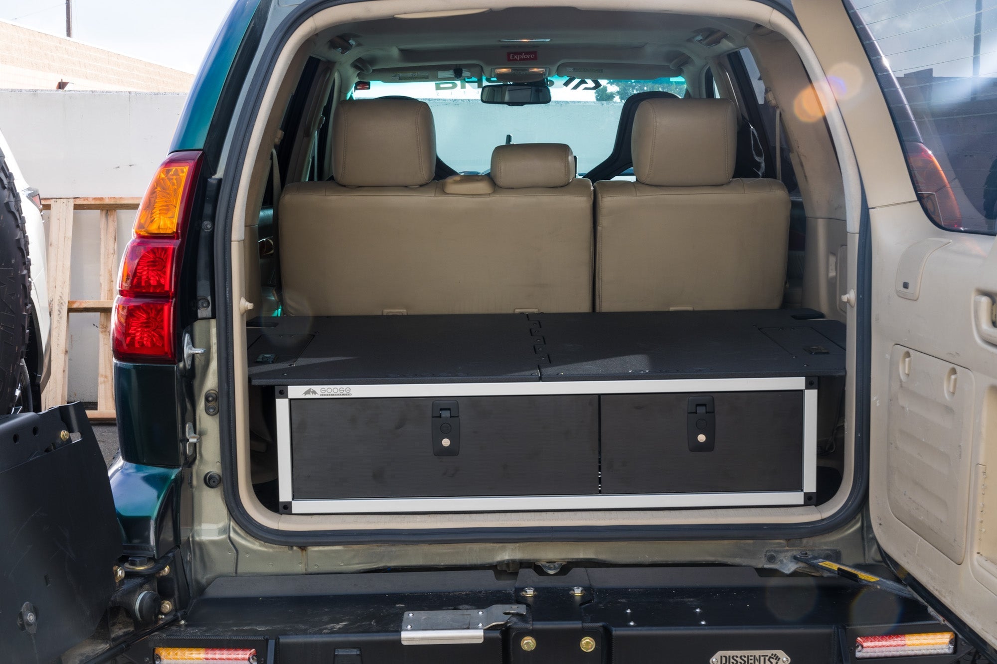 Lexus GX470 2002-2009 1st Gen. - Side x Side Drawer Module with Fitted Top Plate - 41-3/8"W x 10"H x 36"D Drawers Goose Gear- Overland Kitted