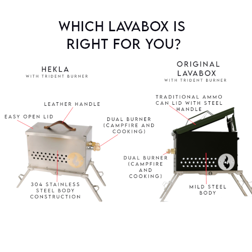 The Original LavaBox Combo: Our Number 1 Seller! LavaBox Portable Campfire- Overland Kitted