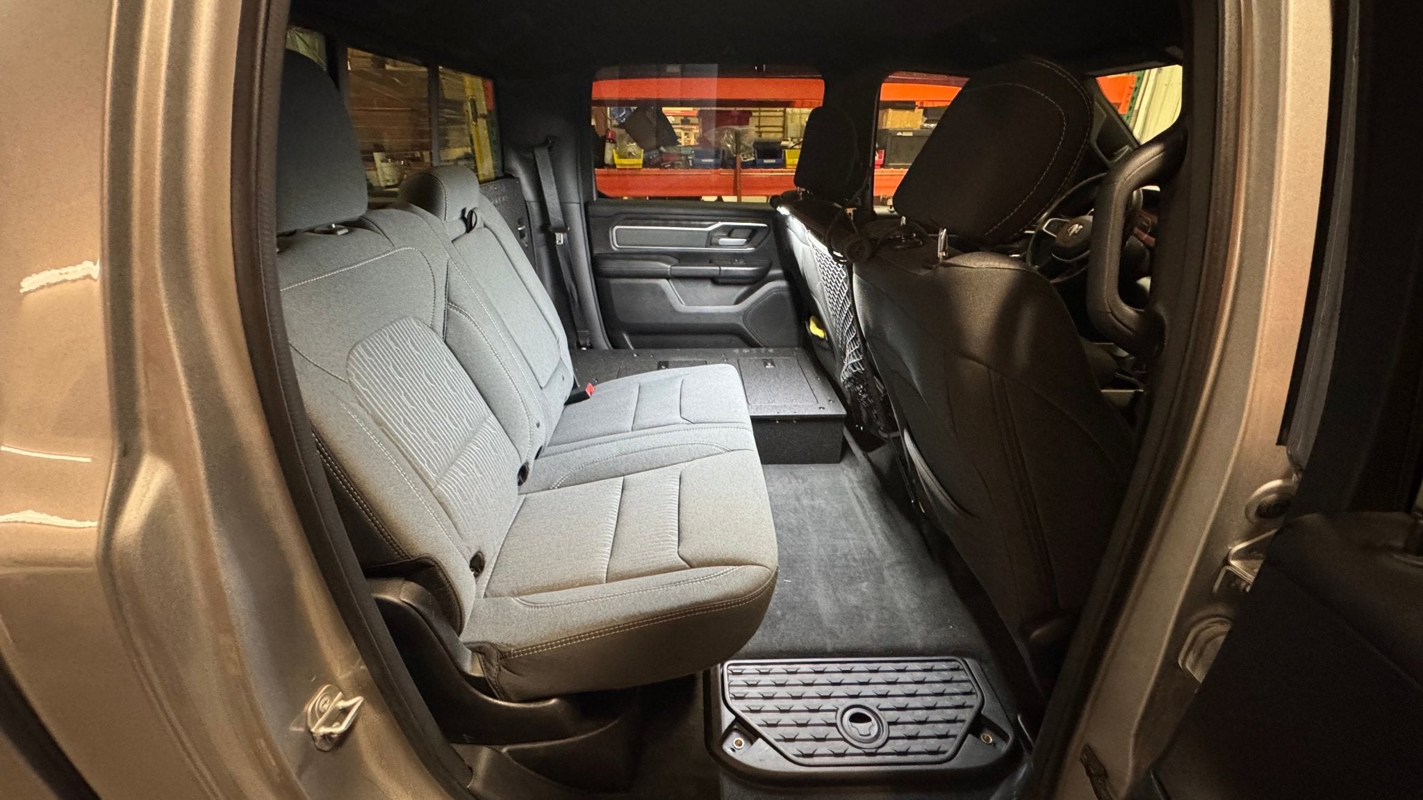 RAM - 1500 - 2019-Present - 5th Gen. - Crew Cab - Explore Series - Second Row Seat Delete Plate System Seat Delete Plate System Goose Gear- Overland Kitted